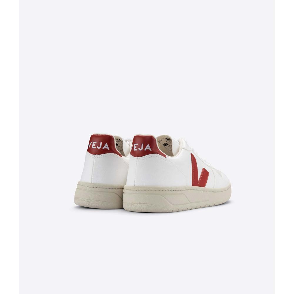 Veja V-10 CWL Men's Shoes White/Red | NZ 282JPQ